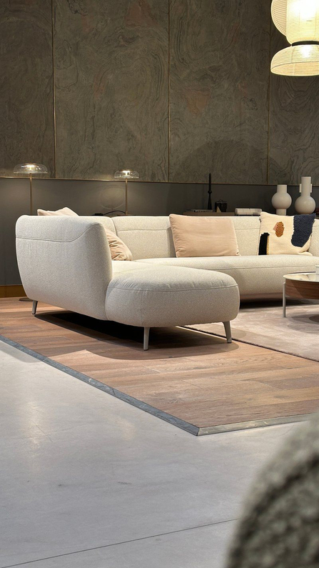 Rolf Benz Bank Incl. Voetenbank Elva Ivoor