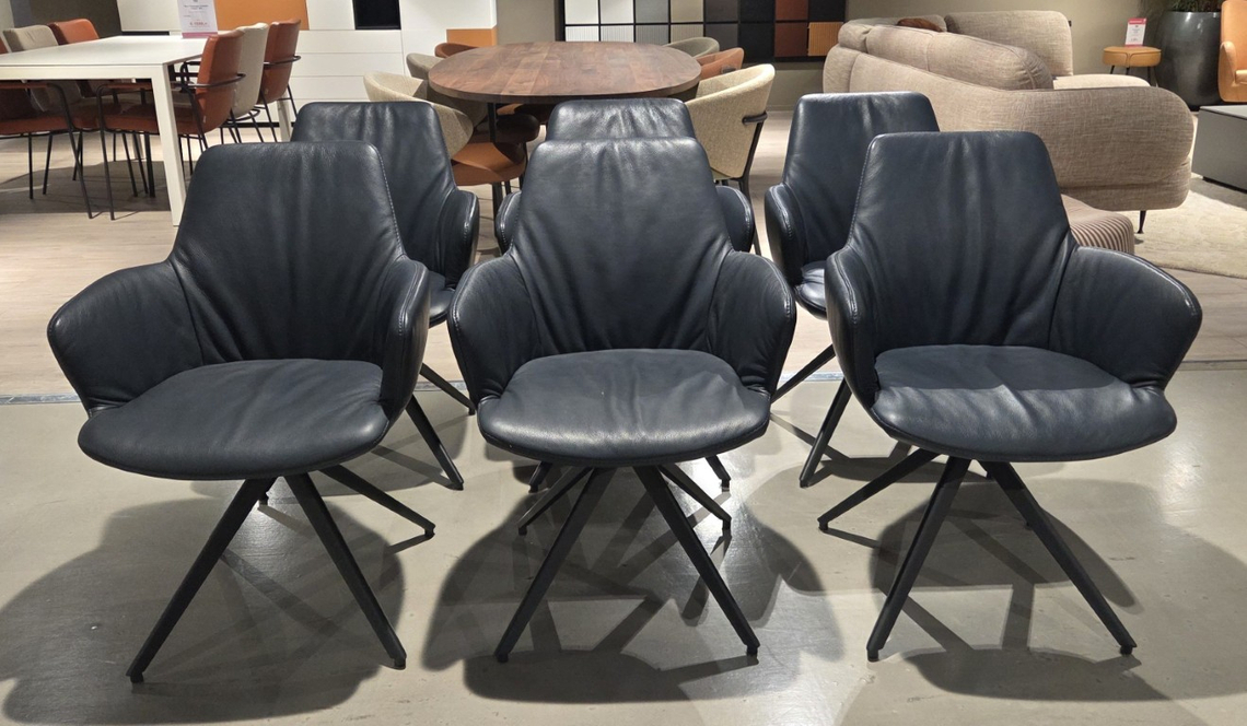 (Showroommodel) BP Armstoelenset Maple Blue S/6