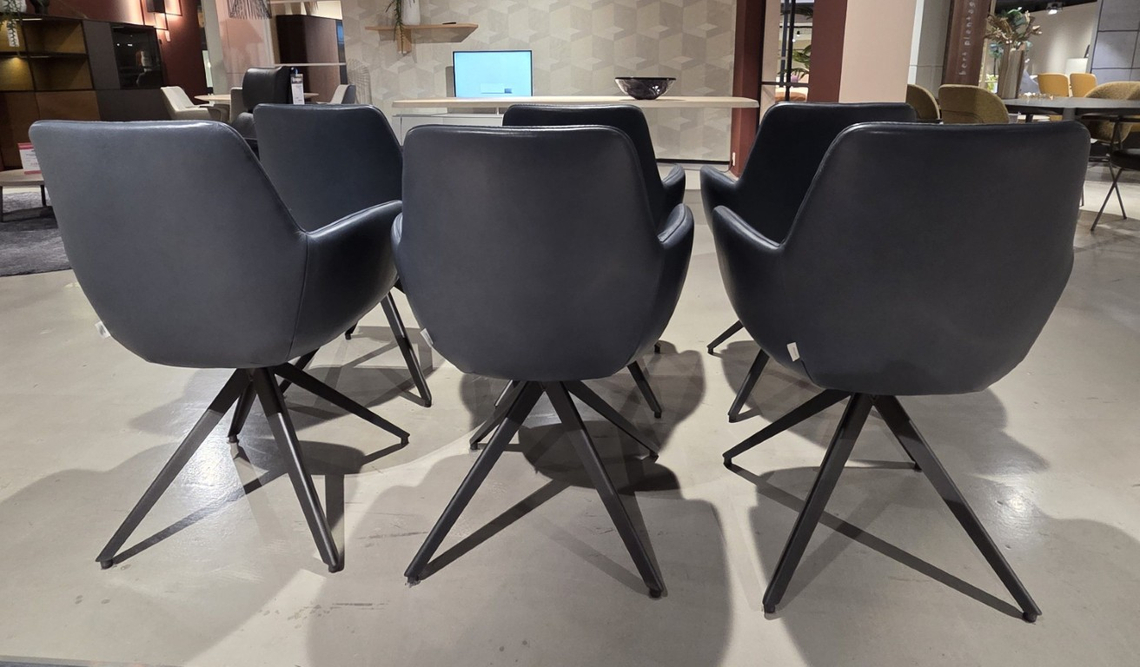 (Showroommodel) BP Armstoelenset Maple Blue S/6