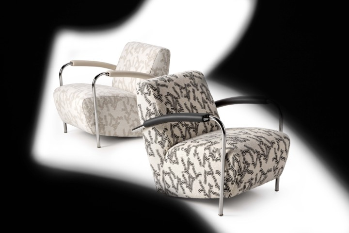 Leolux Fauteuil Scylla Black & White Laag
