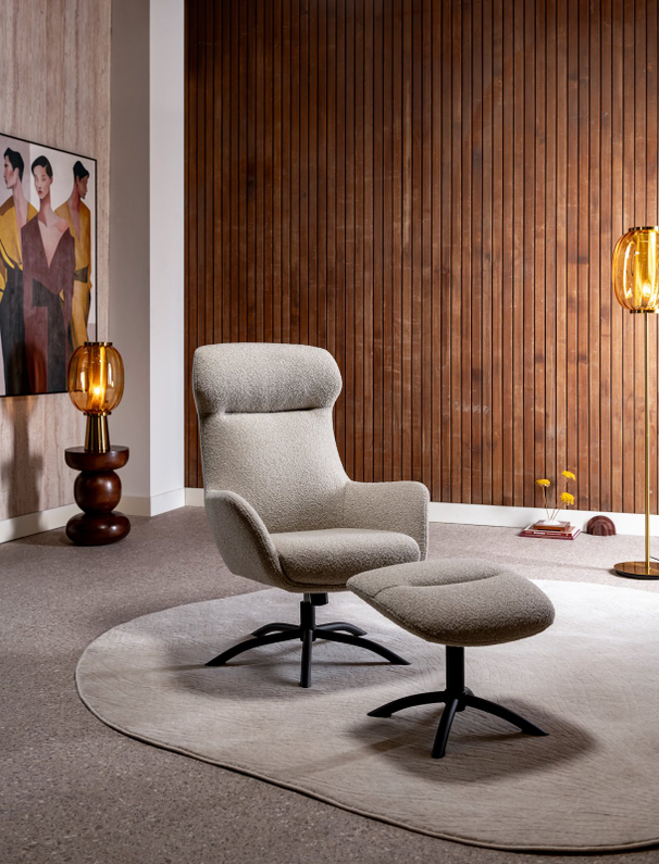 Xooon Fauteuil & Poef Lomi Beige