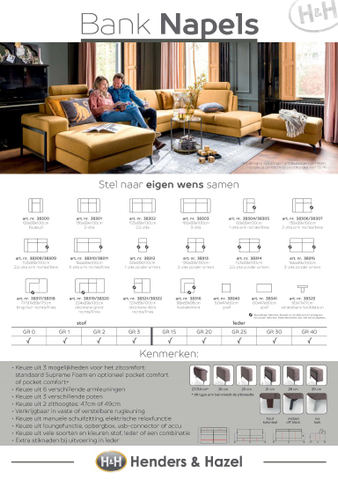 Henders & Hazel Bank Napels 2-zits
