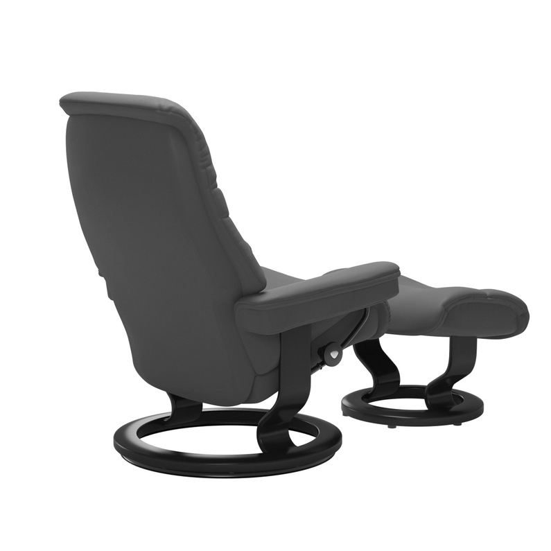 Stressless Fauteuil + Hocker Sunrise Large Grey
