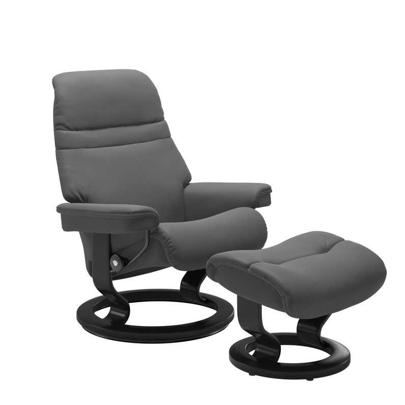 Stressless Fauteuil + Hocker Sunrise Small Grey
