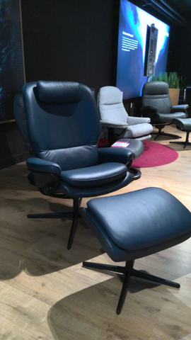 (Showroommodel)Stressless Fauteuil+Hocker Rome