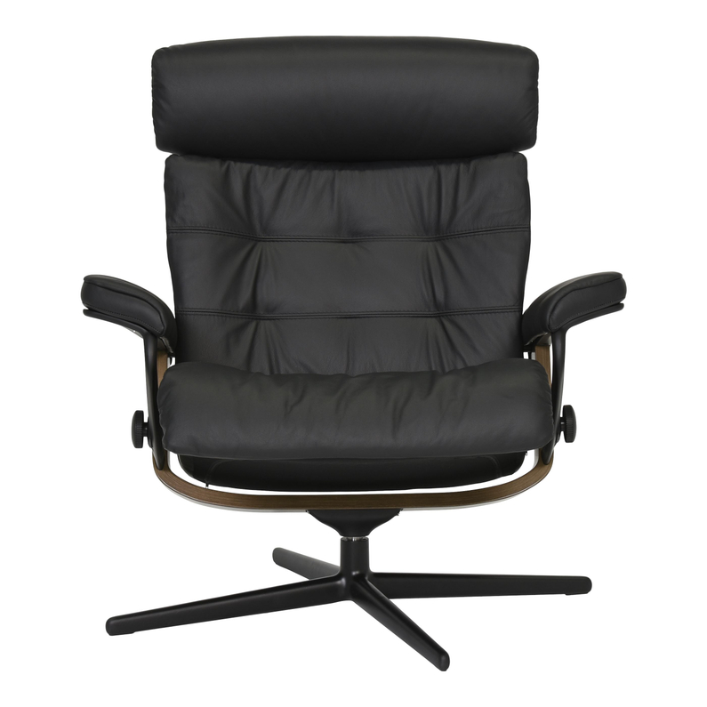 Stressless Relaxfauteuil Erik + Hocker Zwart L