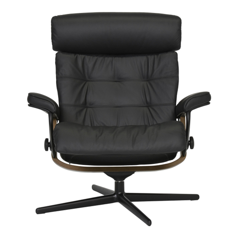 Stressless Relaxfauteuil Erik + Hocker Zwart L