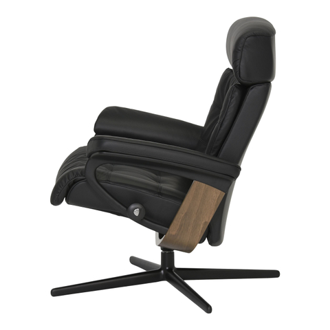 Stressless Relaxfauteuil Erik + Hocker Zwart L