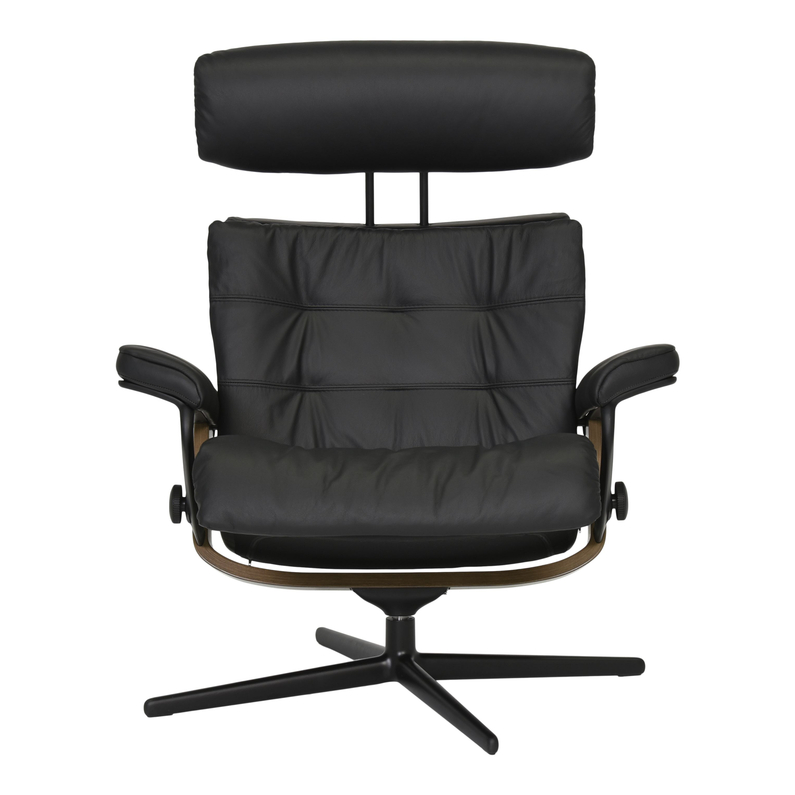 Stressless Relaxfauteuil Erik + Hocker Zwart L
