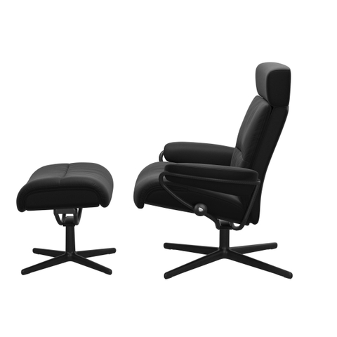 Stressless Relaxfauteuil Tokyo Cross + Hocker