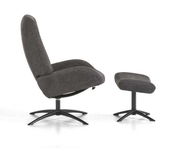 Montel Draaifauteuil+Hocker Shuffle Graphite