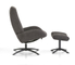 Montel Draaifauteuil+Hocker Shuffle Graphite