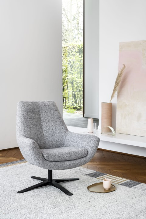 Montel Draaifauteuil Charles Low Light Grey