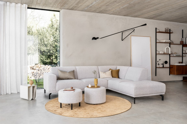 Montel Hoekbank Viano Silver