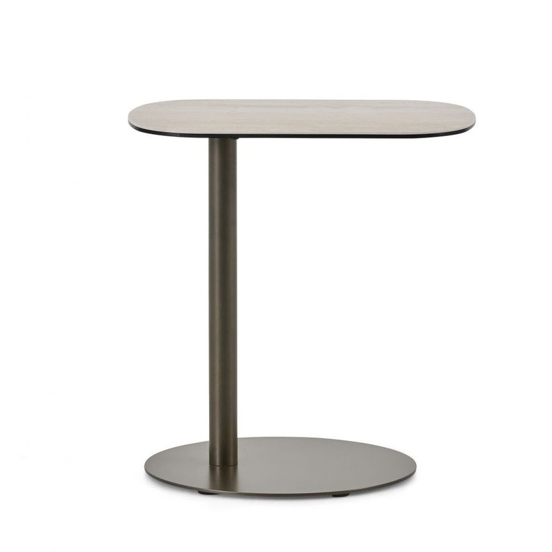 Montel Bijzettafel Oval Travertin