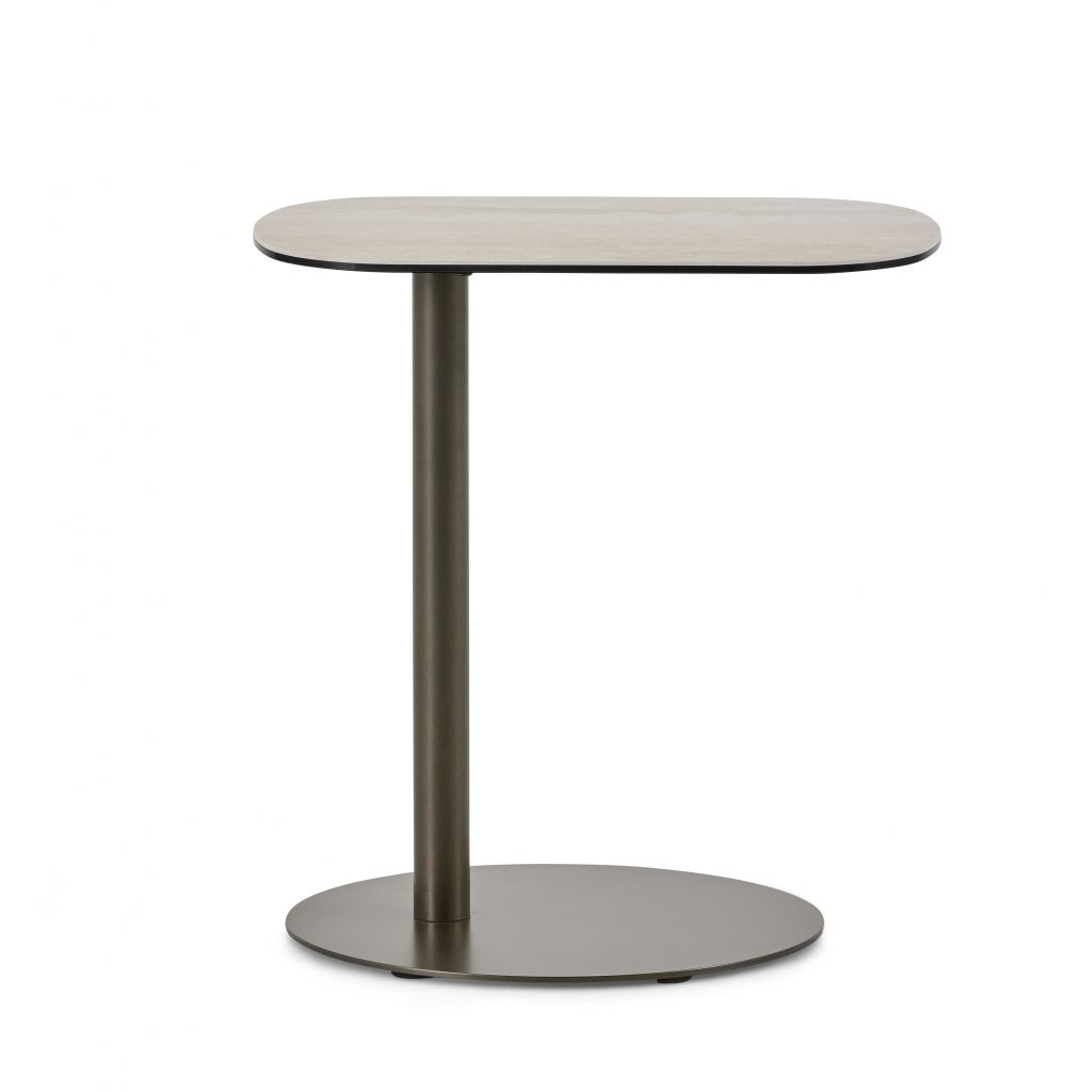 Montel Bijzettafel Oval Travertin