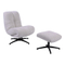 Draaifauteuil+Hocker Wendley Ivory