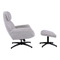 Draaifauteuil+Hocker Waylan Naturel