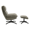 Draaifauteuil Met Hocker Waylinn Taupe