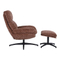 Draaifauteuil Met Hocker Waylinn Brique