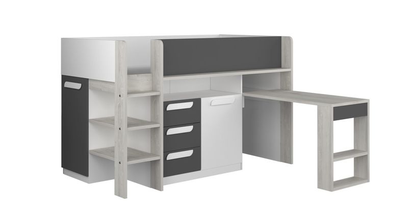 Halfhoogslaper Yolo 90x200 Antraciet