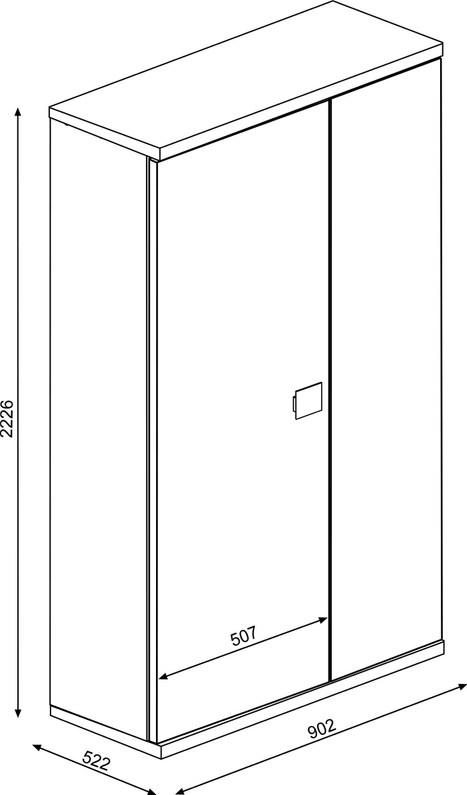 Kledingkast Jazz 2-deurs