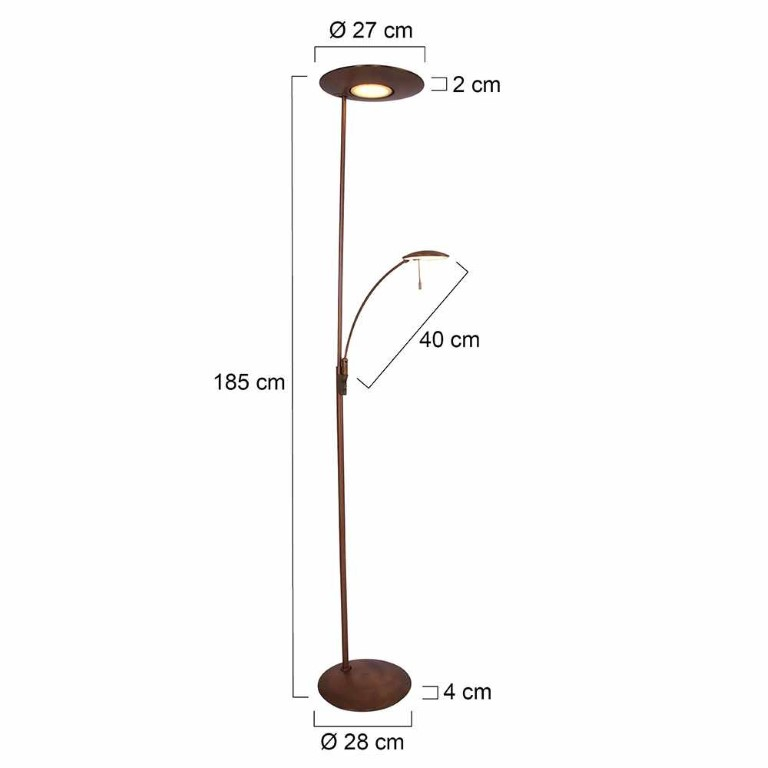 Steinhauer Vloerlamp Zenith LED Brons