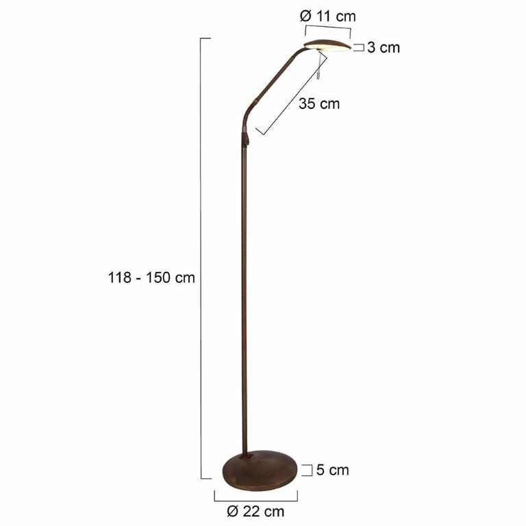 Vloerlamp Zenith LED Bruin