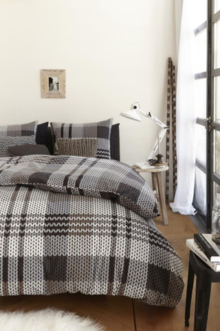 Beddinghouse DBO Wellington Grijs 140x200 Flanel