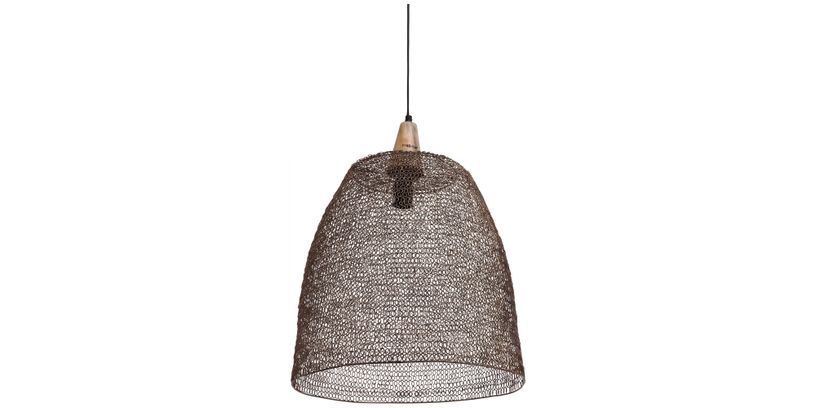 Hanglamp Tinn Iron Brass Round Open L