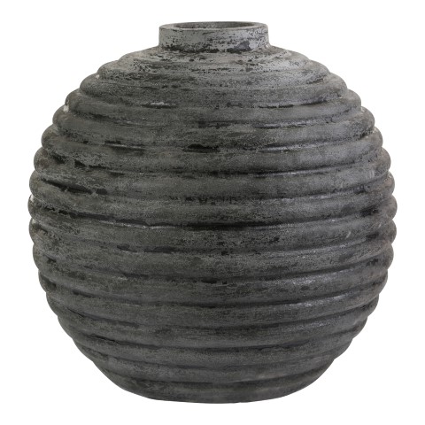  PTMD Twiner Brown ceramic belly pot small border 