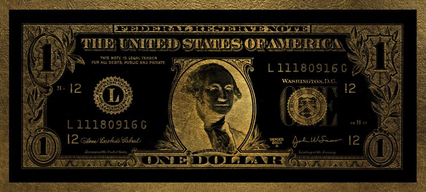Mondiart Schilderij Dollar Washington