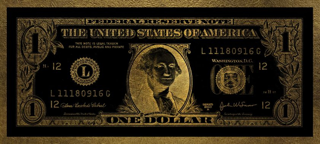 Mondiart Schilderij Dollar Washington
