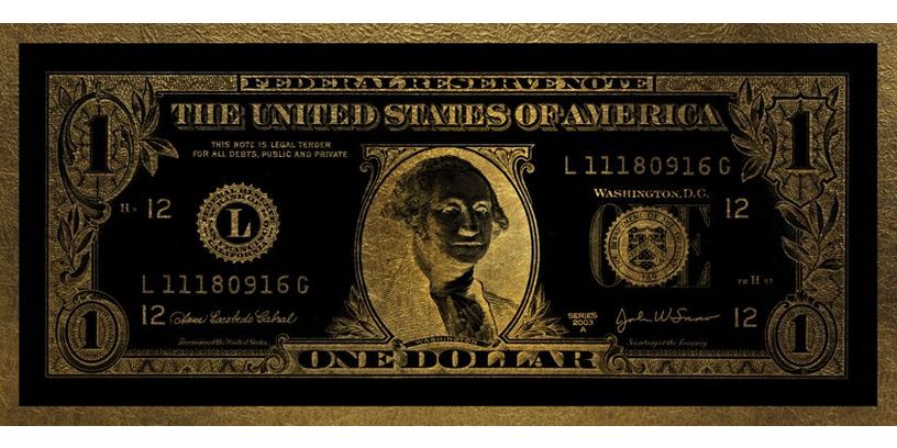 Mondiart Schilderij Dollar Washington