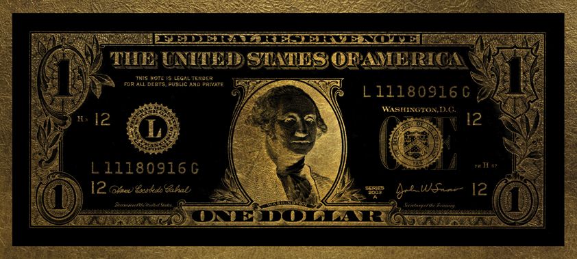 Mondiart Schilderij Dollar Washington