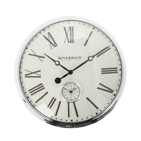 Riverdale Wandklok Cambridge zilver 50cm