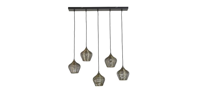 Light & Living Hanglamp Alvaro 5-Lichts Brons