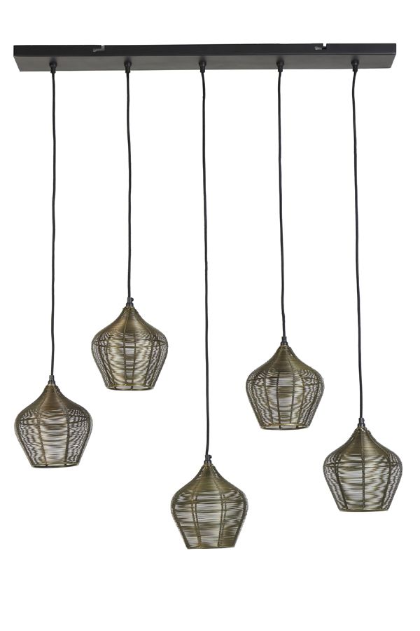 Light & Living Hanglamp Alvaro 5-Lichts Brons