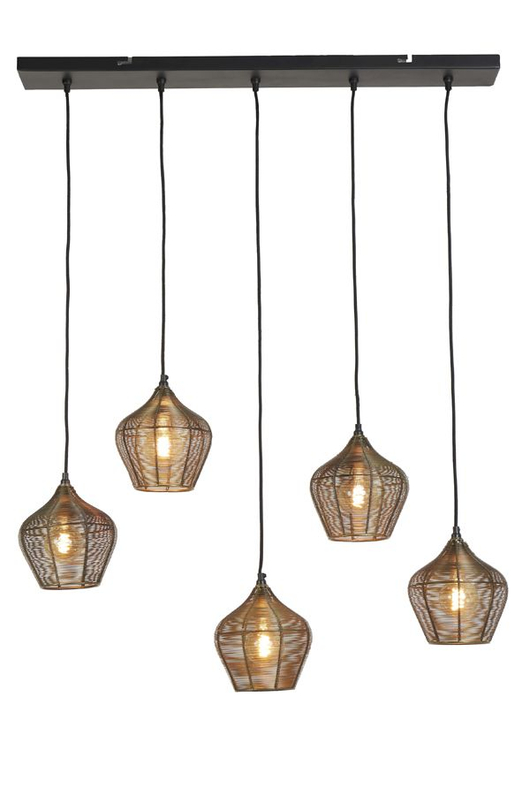 Light & Living Hanglamp Alvaro 5-Lichts Brons