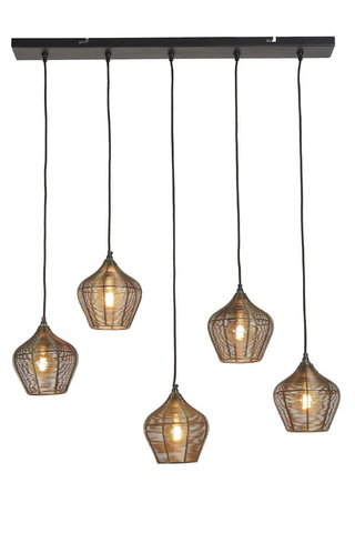 Light & Living Hanglamp Alvaro 5-Lichts Brons