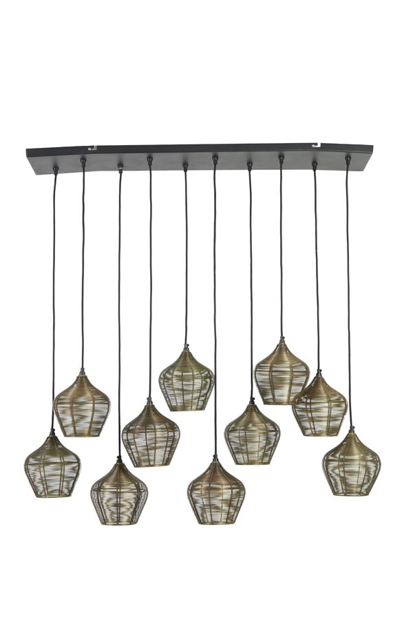 Light & Living Hanglamp Alvaro 10-Lichts Brons