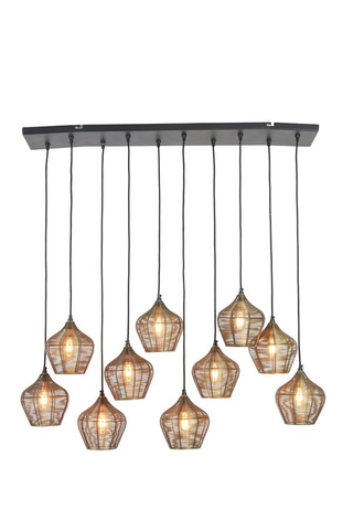 Light & Living Hanglamp Alvaro 10-Lichts Brons