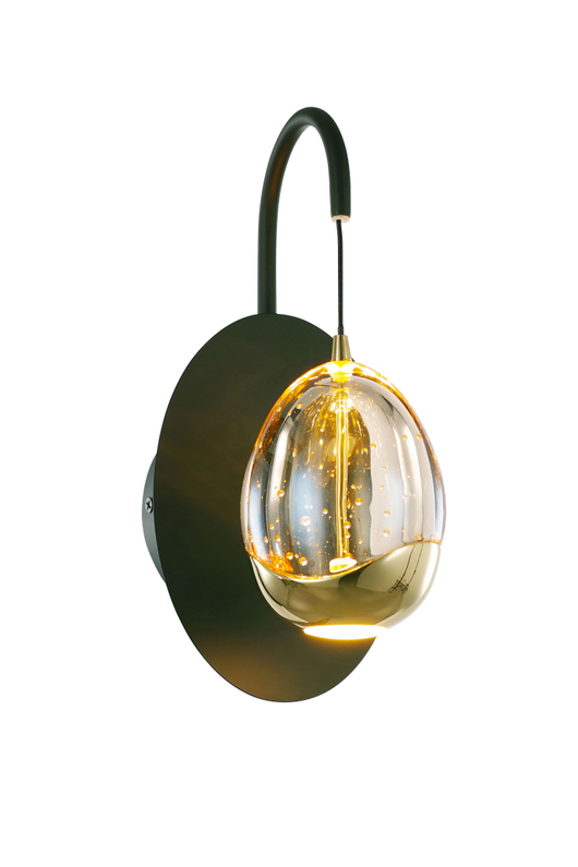 Highlight Wandlamp Golden Egg Zwart/Goud