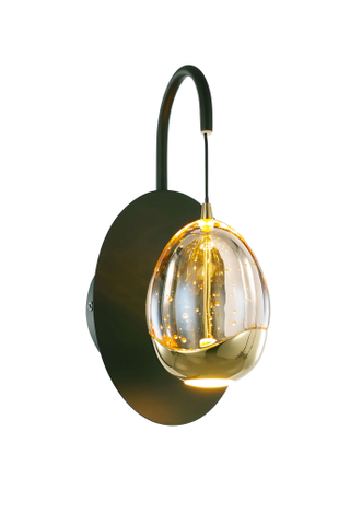 Highlight Wandlamp Golden Egg Zwart/Goud
