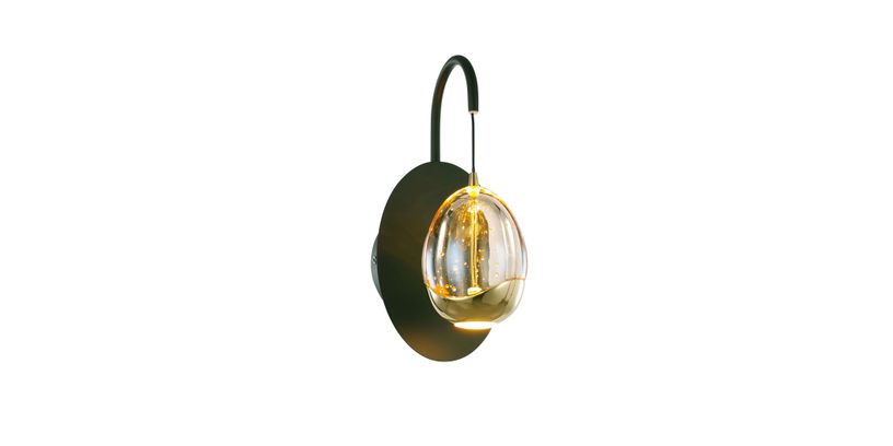Highlight Wandlamp Golden Egg Zwart/Goud