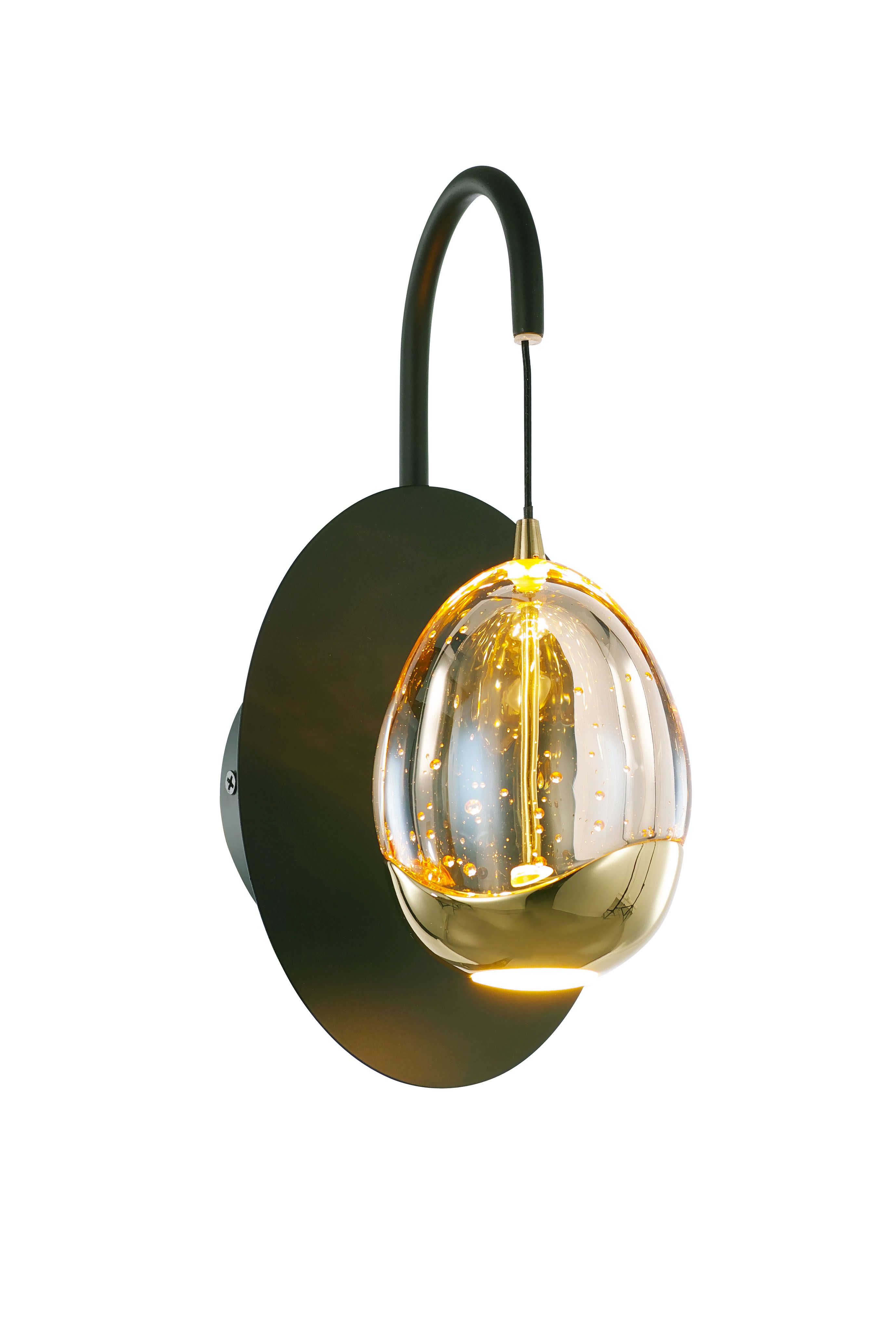 Highlight Wandlamp Golden Egg Zwart/Goud
