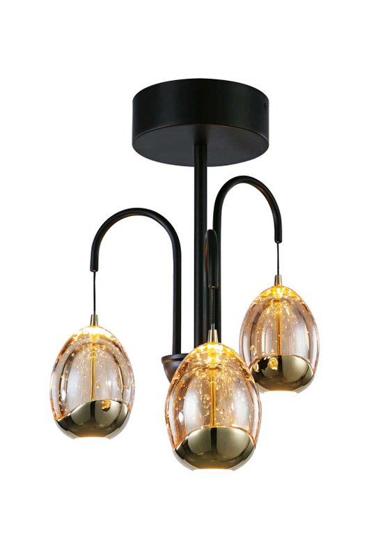 Highlight Plafondlamp Golden Egg Zwart/Goud