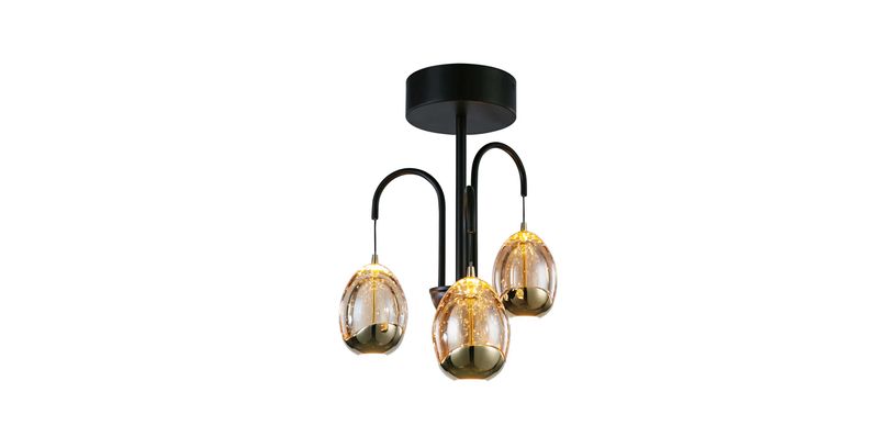Highlight Plafondlamp Golden Egg Zwart/Goud