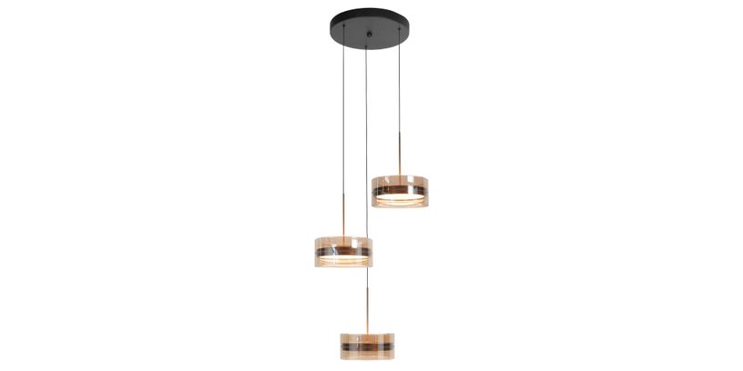 Highlight Hanglamp Enzo 3-Lichts Brons