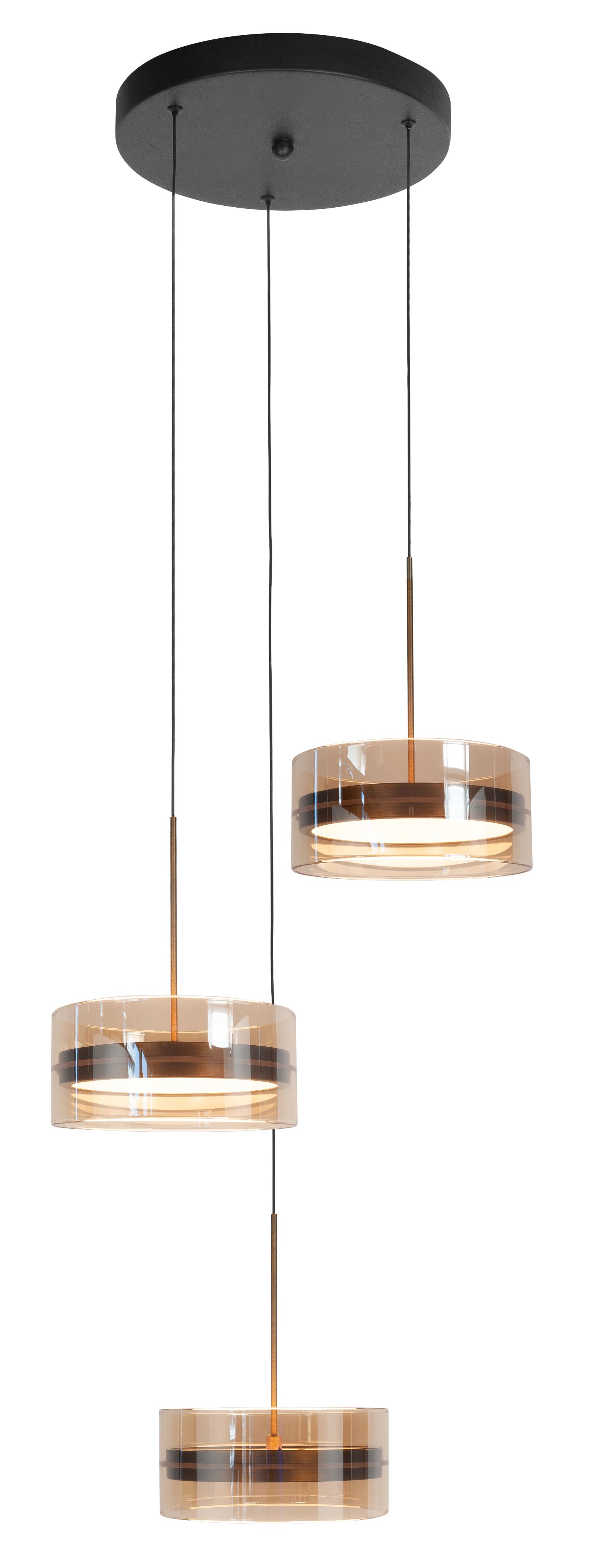 Highlight Hanglamp Enzo 3-Lichts Brons
